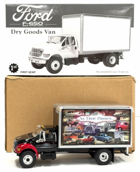 1st Gear 1:34 Ford F-650 XLT Super Duty Dry Goods Van in Box, # 19-3148