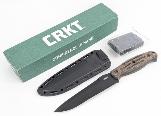 NIB CRKT OC3 Fixed Blade Knife w/ Sheath
