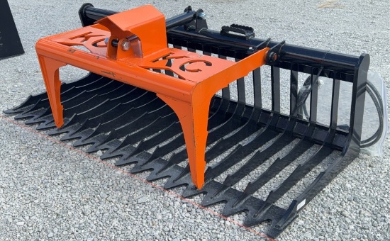 76" Quick Attach Hydraulic Skeleton Grapple