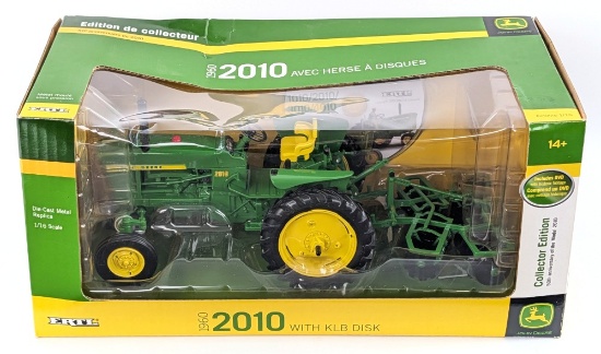1/16 Ertl 1960 John Deere 2010 Tractor with KLB Disk