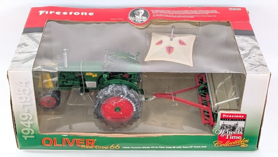 1/16 SpecCast Oliver Row Crop 66 Tractor with Case DF Grain Drill