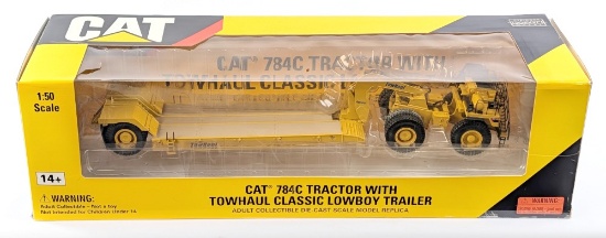 1/50 Scale Norscot Cat 784C Tractor with Towhaul Classic Lowboy Trailer