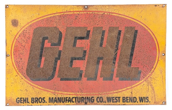 Vintage SST GEHL Forage Equipment Advertising Sign
