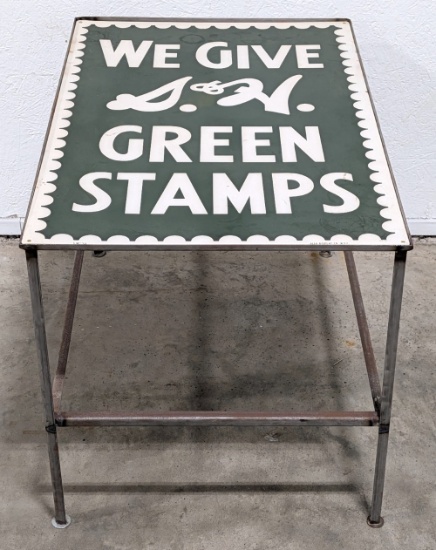 Vintage SST S & H Green Stamps Advertising Sign / Custom Table