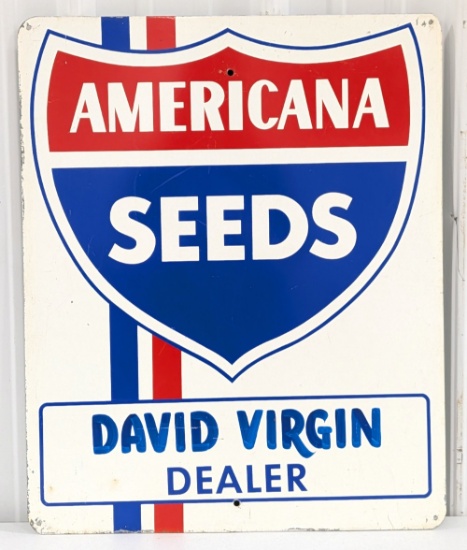 Vintage SST Americana Seeds Advertising Sign