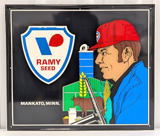 Vintage SST Ramy Seed Mankato, Minn. Advertising Sign