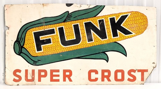 Vintage Funk Super Crost Masonite Advertising Sign