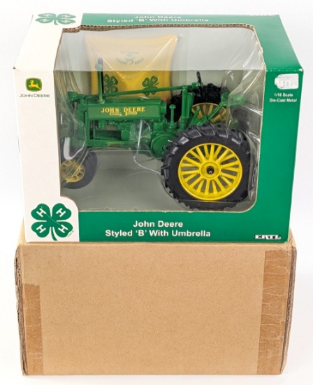 1/16 Ertl John Deere Styled "B" Tractor with Umbrella 4H Edition
