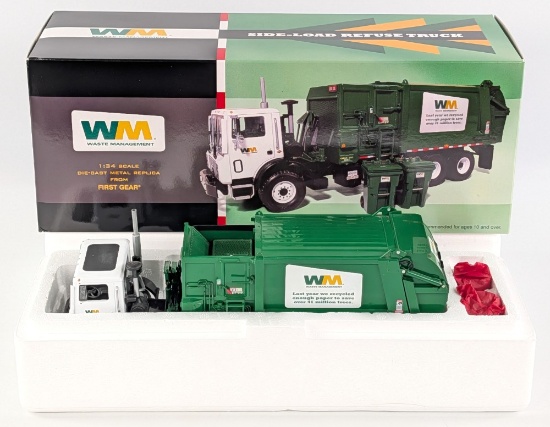 1/34 First Gear Waste Management Side-Load Refuse Truck