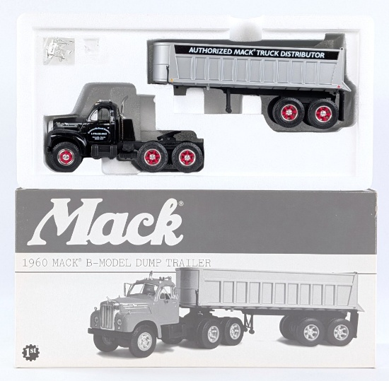 1/34 First Gear 1960 B-Model Mack w/ Dump Trailer