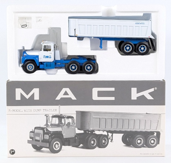 1/34 First Gear R-Model Mack with Dump Trailer