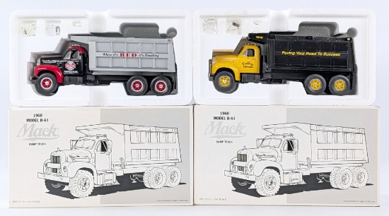 (2) 1/34 First Gear B-Model Mack Dump Trucks