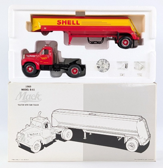 1/34 First Gear 1960 Model B-61 Mack Truck with Tanker Trailer