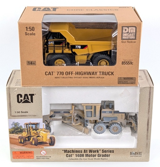 1/50 CAT 770 Dump Truck & CAT 140H Motor Grader