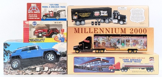 FJ Cruiser, Semi Trucks, Model A Tow Truck, and Pulling Tractor