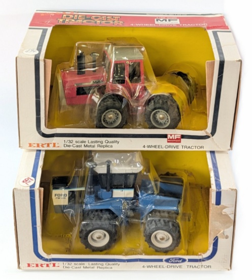 1/32 Ertl Massey Ferguson 4880 and Ford FW-60 4wd Tractors
