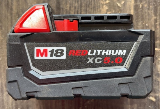 Milwaukee Red Lithium-Ion M18 5.0AH Battery Pack M18B5