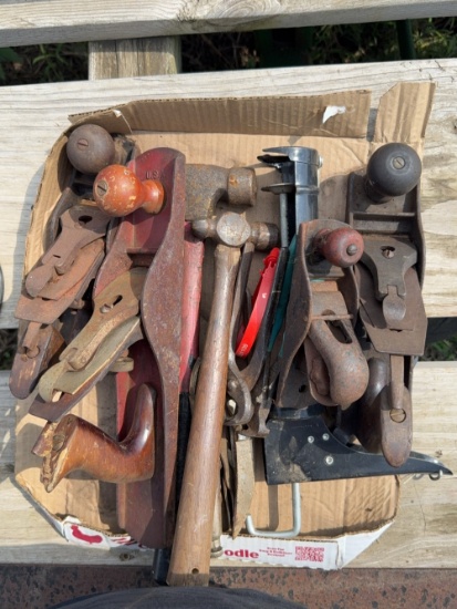 Hand Tools, Includes 4 Block Planes, 2 Ball Peen Hammers, 3 Locking Pliers, & More