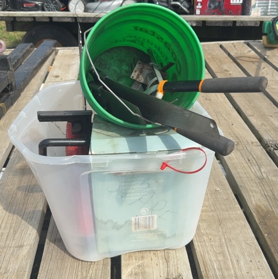 Hand Saw, Chainsaw, Post Light, Airbrush Compressor, & More