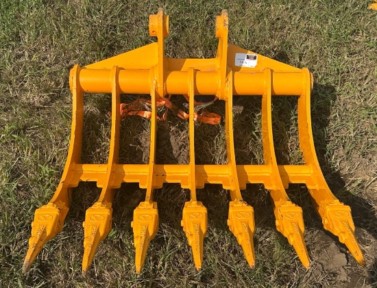 2026 FUTURE 32Ó Mini Excavator Rake With 7 Teeth