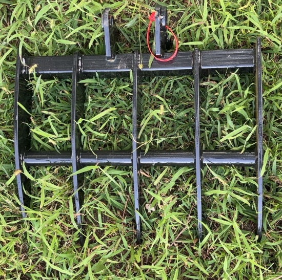 Alloy Steel Mini Excavator Rake Attachment