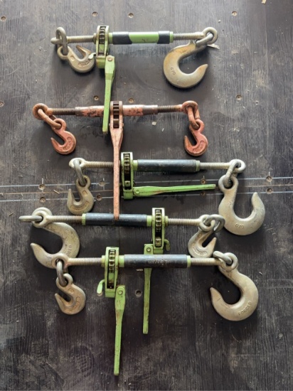Collection Of Heavy Duty Cargo Support Ratchet Chain Binders