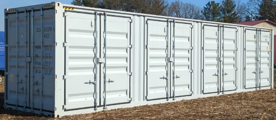 40' HQ High Cube Four Side Door Shipping Storage Container