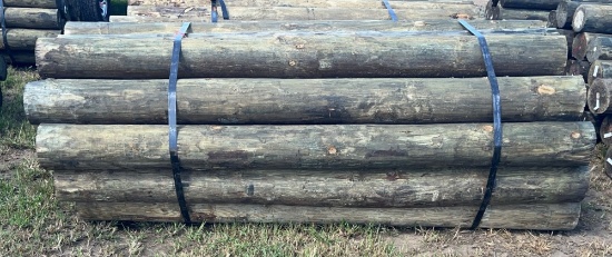 25- 7" x 8' Treated Wooden Fence Post