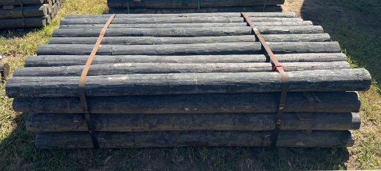 36- 7' x 4" Treated Wooden Fence Post