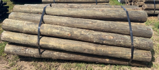 25- 7" x 8' Treated Wooden Fence Post