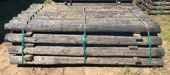 36- 7' x 4" Treated Wooden Fence Post