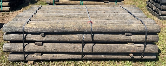 36- 7' x 4" Treated Wooden Fence Post