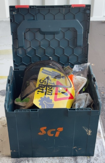 Bosch Toolbox Including Ogre Impact Protective Gloves, Earmuffs, Face Shield, & More