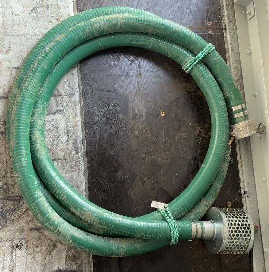 Green PVC Suction Hose Pump Kit W/ Strainer