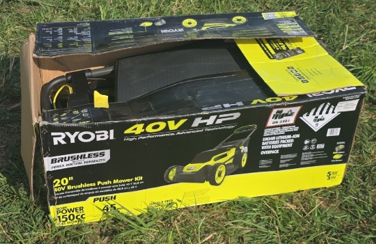 Ryobi 40 Volt Brushless Push Mower 20" Kit