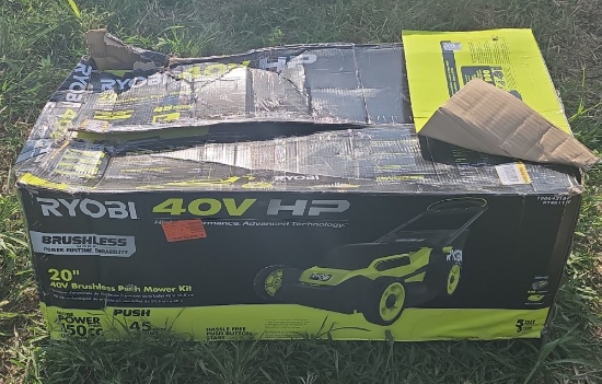 Ryobi 40 Volt Brushless Push Mower 20" Kit