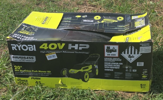 Ryobi 40 Volt Brushless Push Mower 20" Kit
