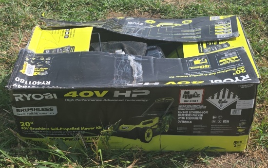 Ryobi 40 Volt Brushless Push Mower 20" Kit