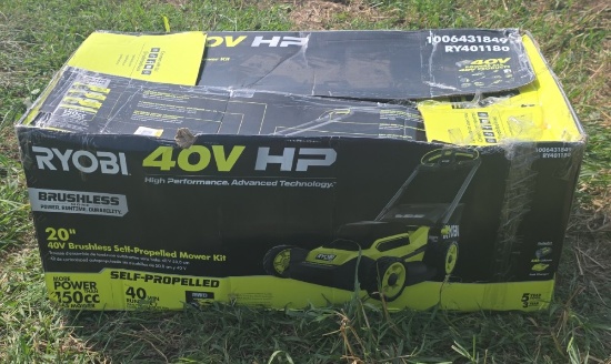 Ryobi 40 Volt Brushless Push Mower 20" Kit