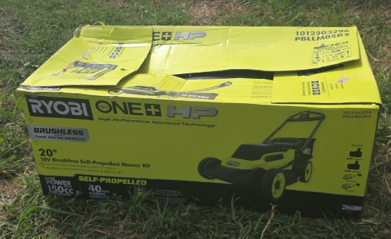 Ryobi 18 Volt Brushless Push Mower 20" Kit