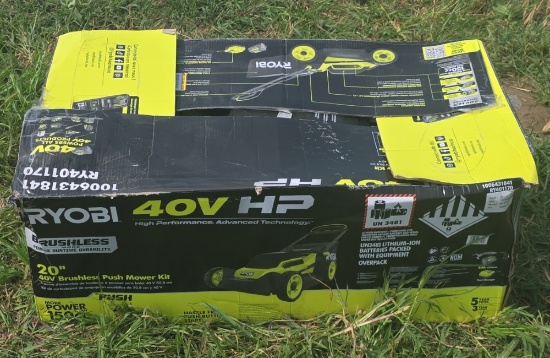 Ryobi 40 Volt Brushless Push Mower 20" Kit