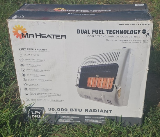 Mr Heater Dual Fuel 30,000 BTU Vent Free Radiant Heater