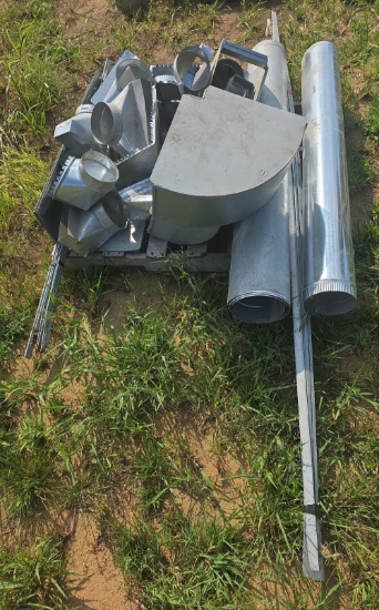 Assorted Galvanized Steel HVAC Duct Fittings