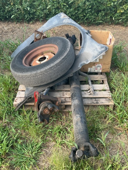 Automotive Parts Including Firestone Tire, Drive Shaft, Fan Shroud, & More