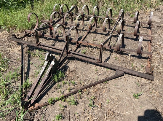 Antique spring-tooth harrow