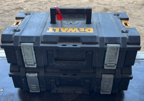 DeWALT Large Double Layered Storage Toolbox Including Copper Plumbing Fittings