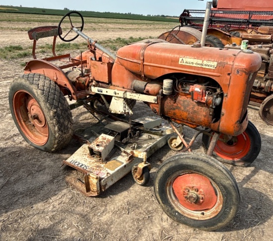 Allis-Chalmers B w/ Woods L59 Belly Mower