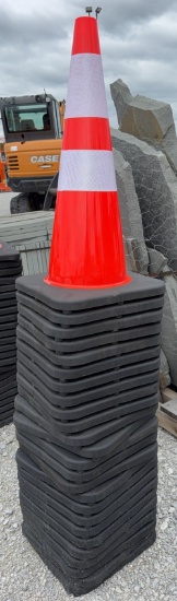 25 Pc. Unused PVC Safety Traffic Cones