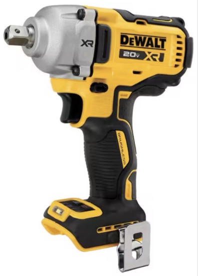 DEWALT 20V MAX XR 1/2” Mid-Torque Impact Wrench with Detent Pin Anvil