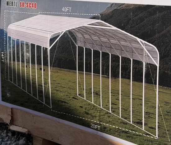 SKLP 40' x 20' x 14' All-Steel Carport
